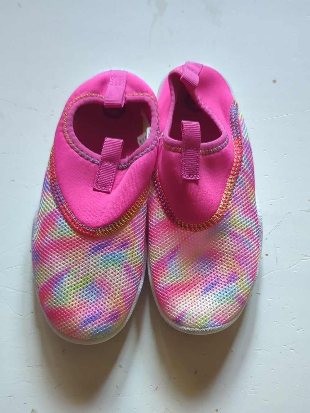 Wonder Nation Kids Slip-On Water Shoes in Pink Tie-Dye 11/12